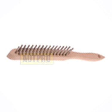 4 Rowx15 Wire Brush, Zinc.