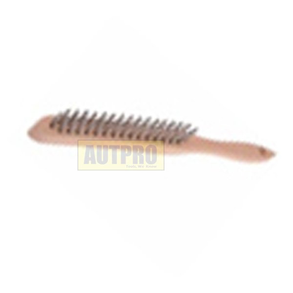 2 Rowx15 Wire Brush, zinc plate